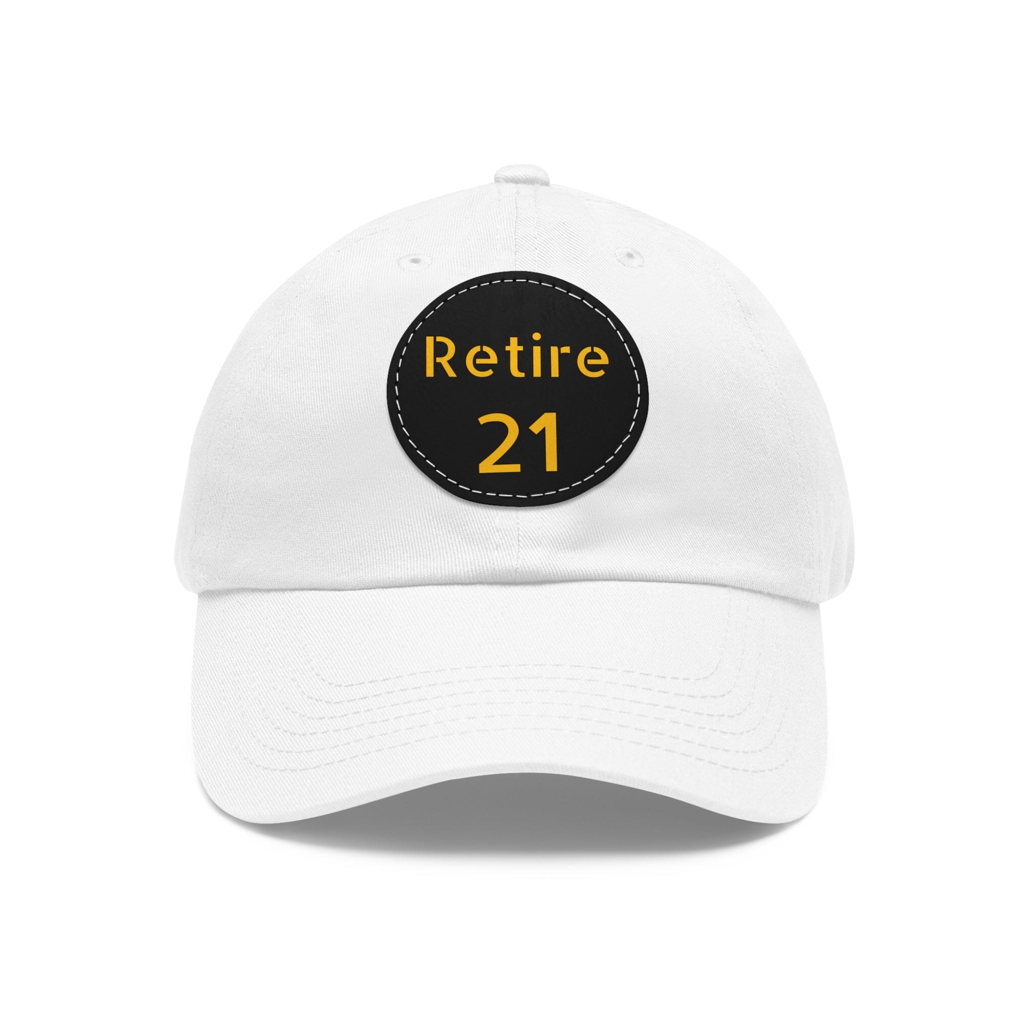 Retire 21 Leather Patch Hat Pittsburgh hat in black alternate view 6 | Yinzergear