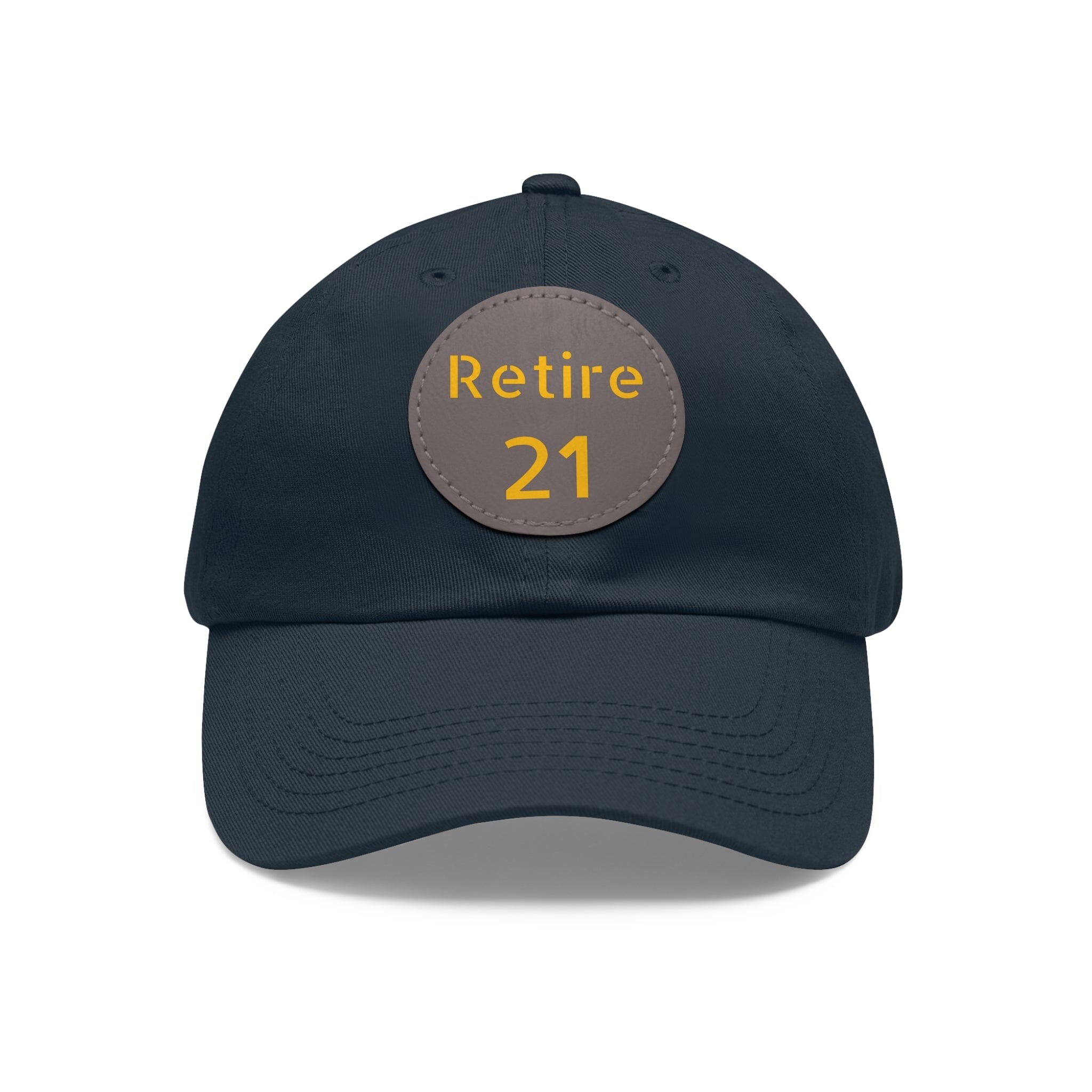 Retire 21 Leather Patch Hat Pittsburgh hat in navy | Yinzergear