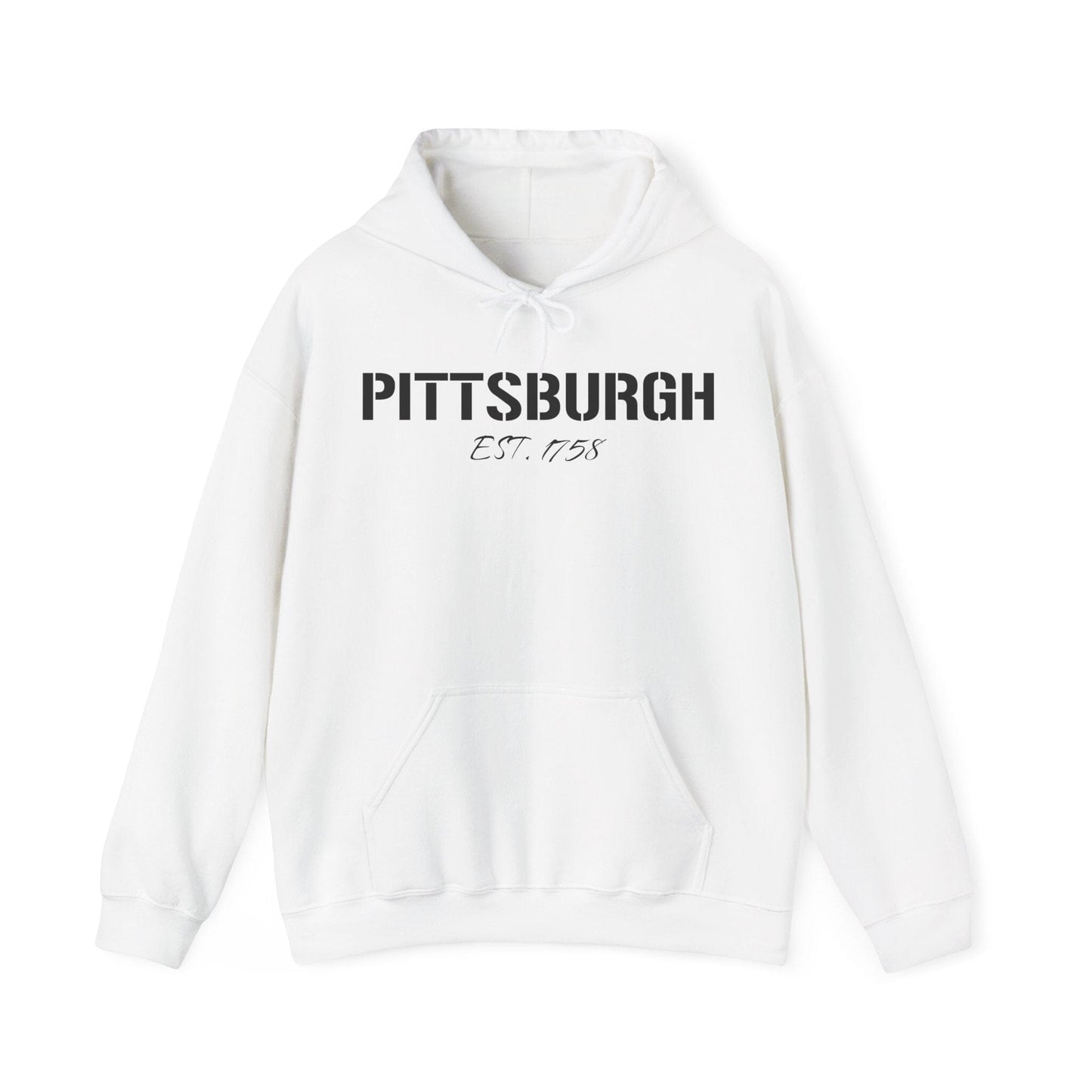 Pittsburgh Est 1758 Hoodie - Steel City Pride Gift Hoodie Printify White S 