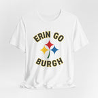 Erin Go Burgh Pittsburgh Irish T-Shirt product image mockup view | Yinzergear