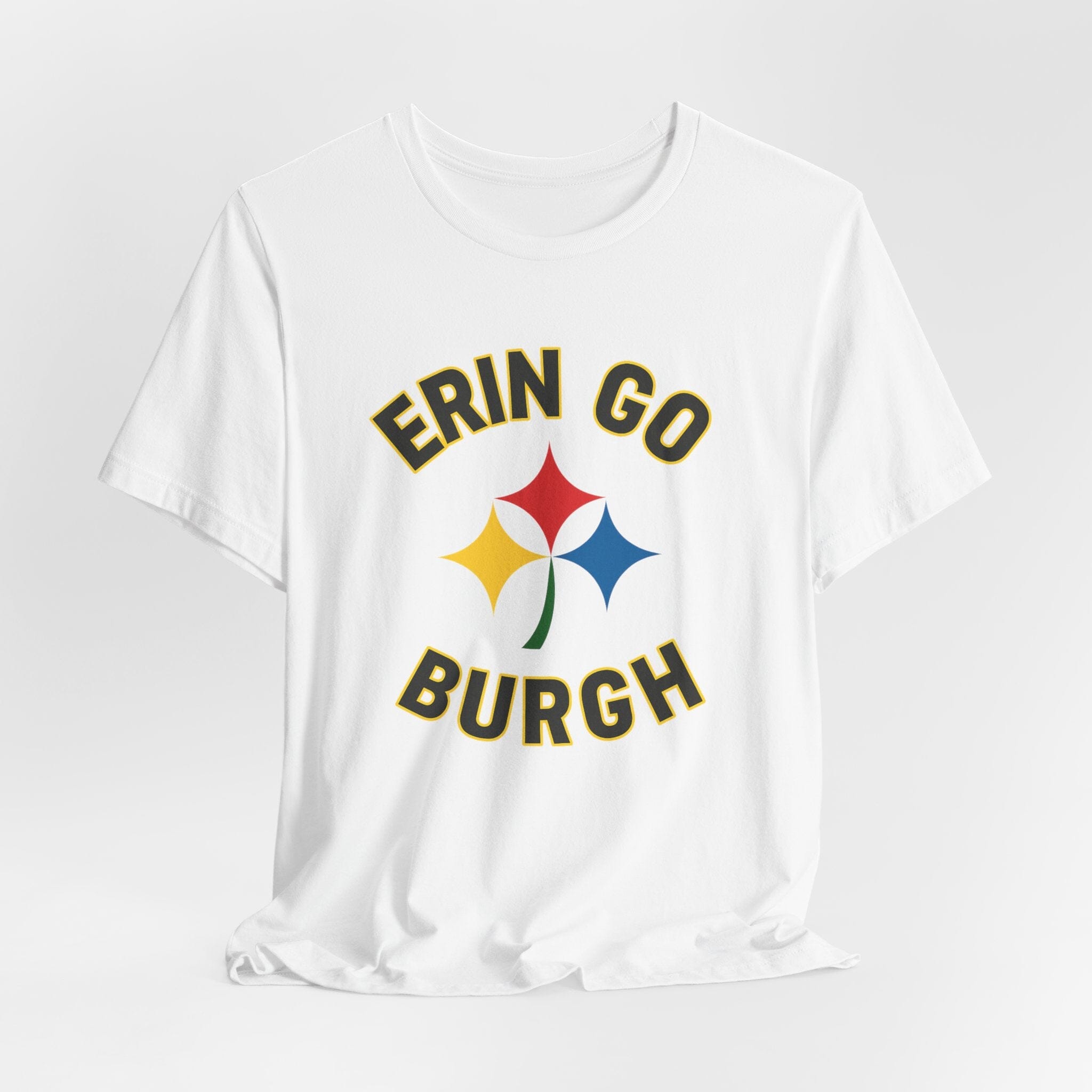 Erin Go Burgh Pittsburgh Irish T-Shirt product image mockup view | Yinzergear