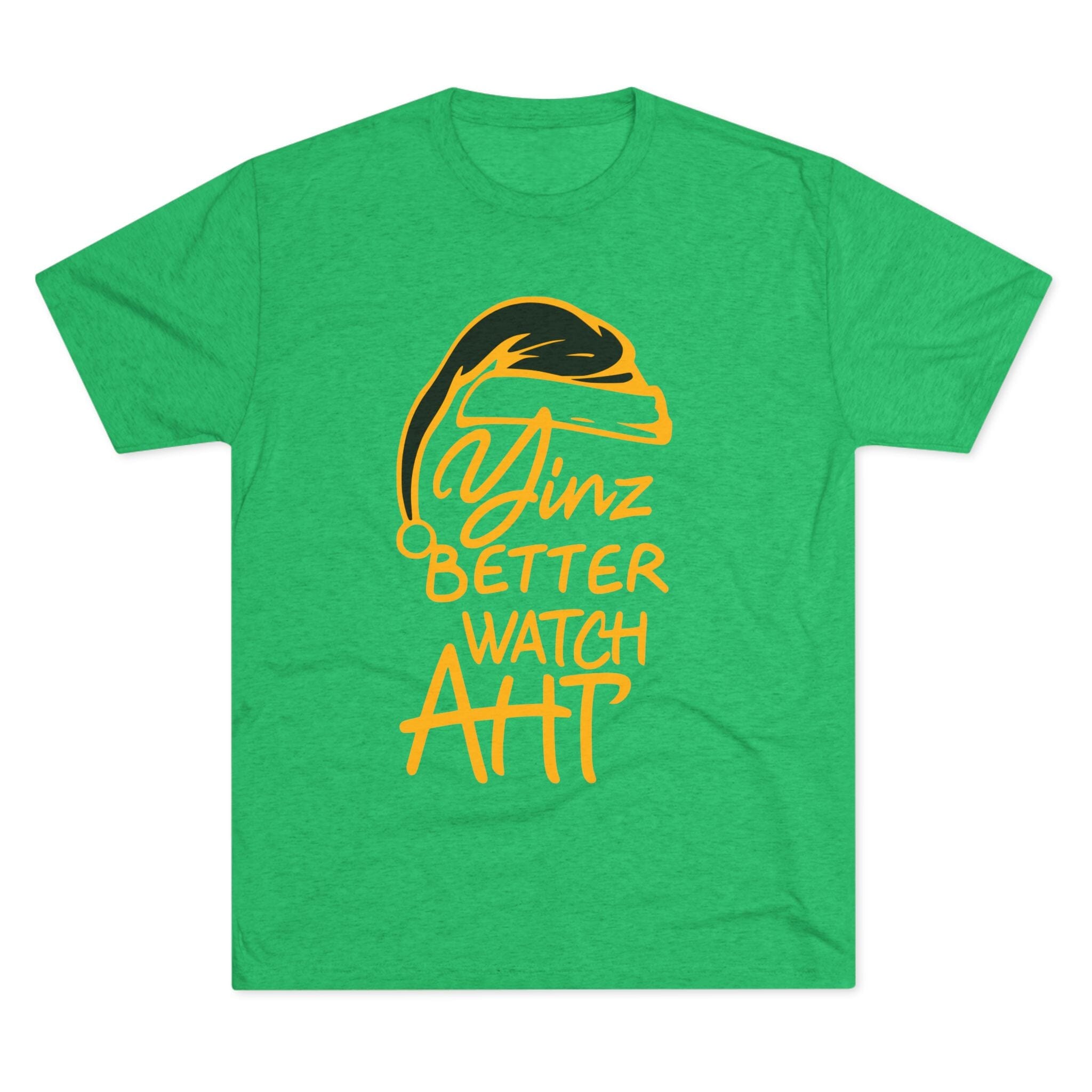 Yinz Better Watch Aht Tri-Blend Christmas T-Shirt Pittsburgh tee product image | Yinzergear