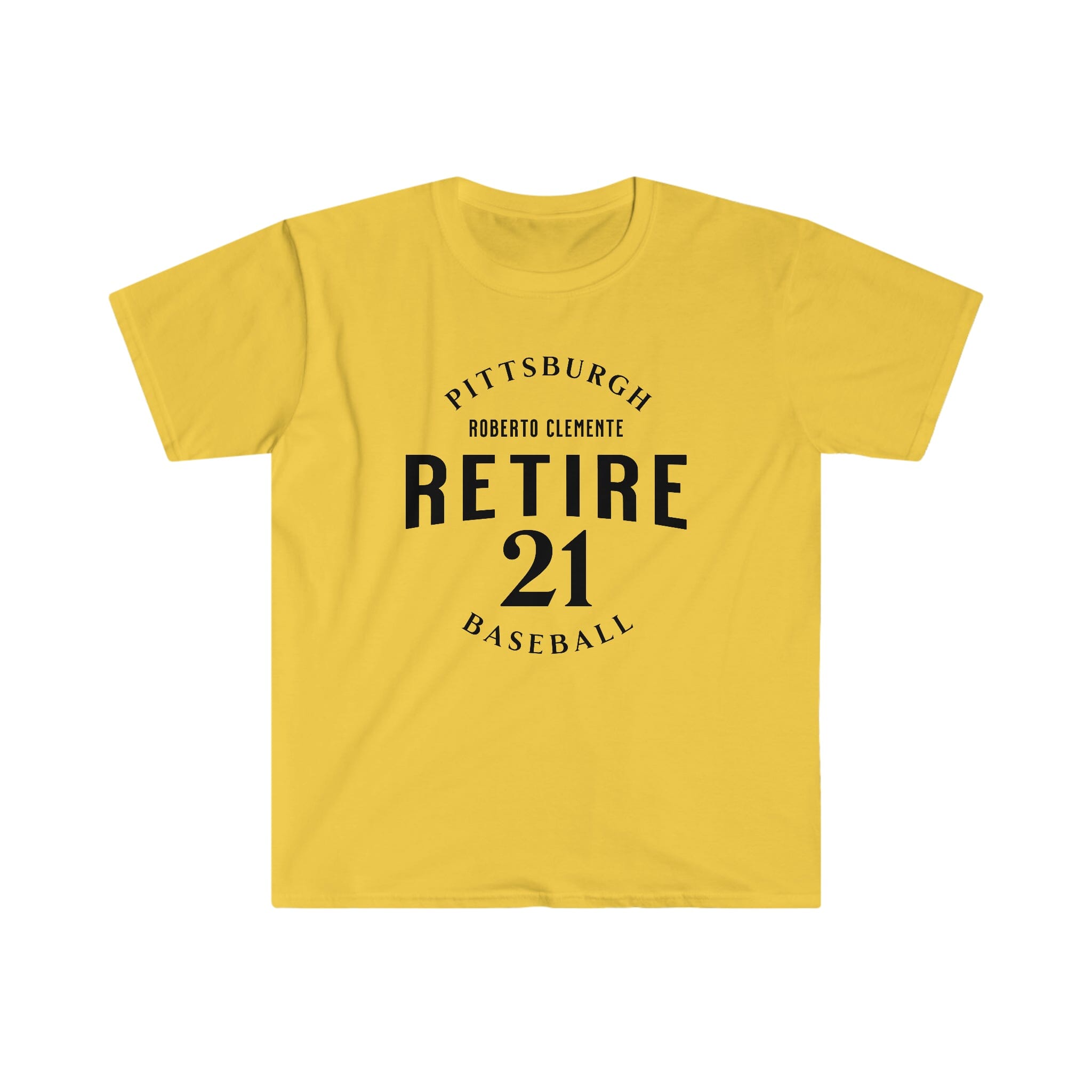 Retire 21 Pittsburgh Baseball T-shirt on daisy tee | Yinzergear