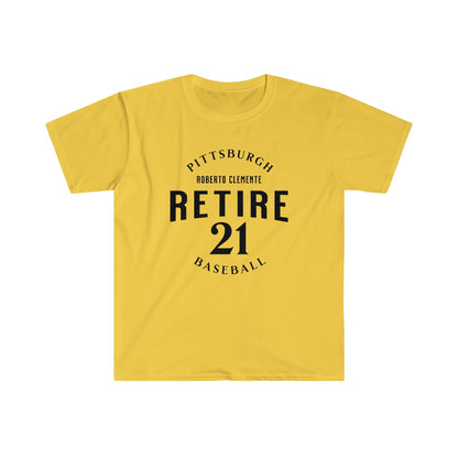 Retire 21 Roberto Clemente T-Shirt T-Shirt Yinzergear Daisy S 