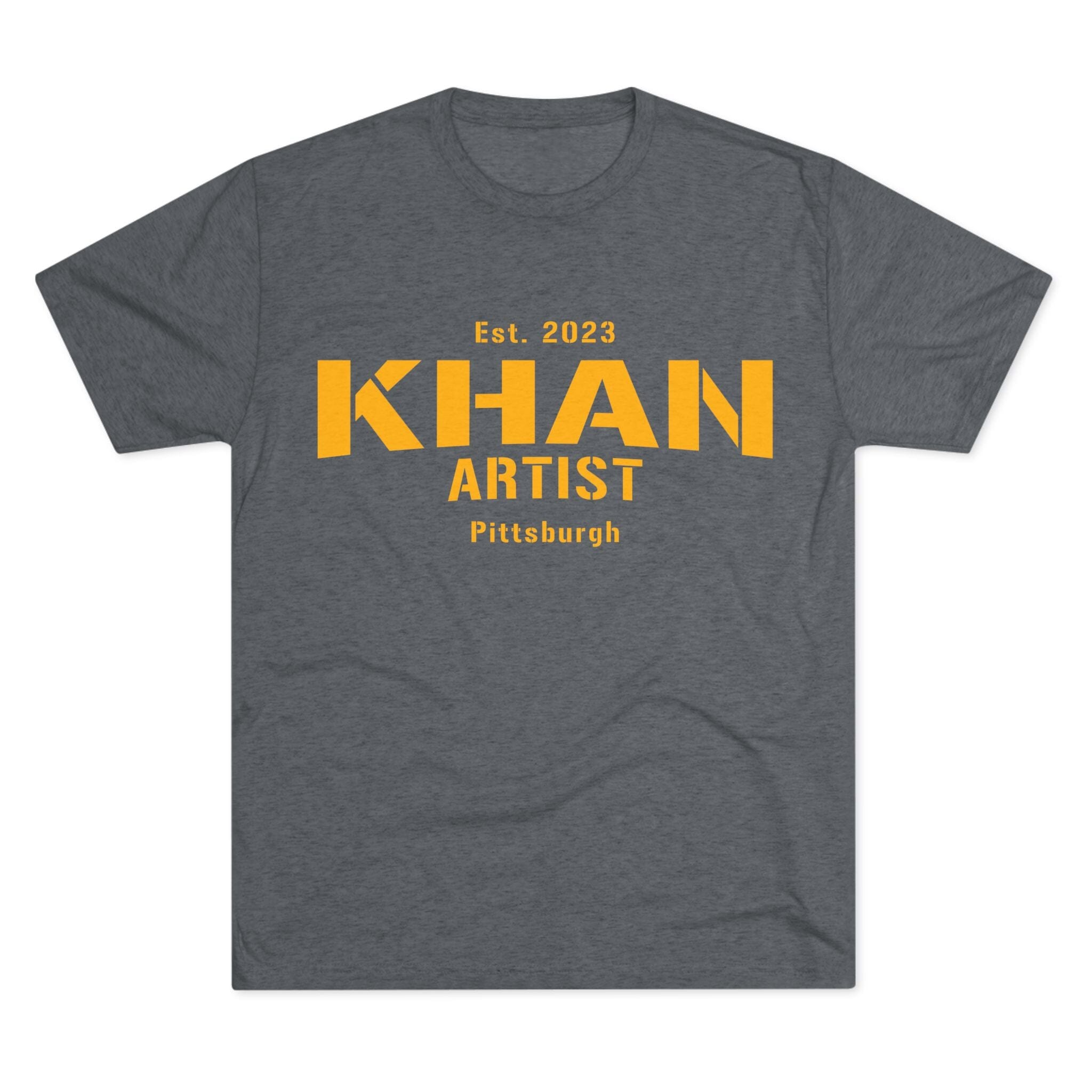 Khan Artist Steelers Tri-Blend T-Shirt product image | Yinzergear