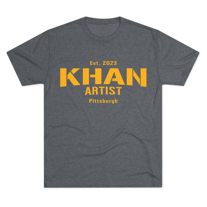 Khan Artist Tri-Blend Tee - Pittsburgh Football Gift T-Shirt Printify S Tri-Blend Premium Heather 