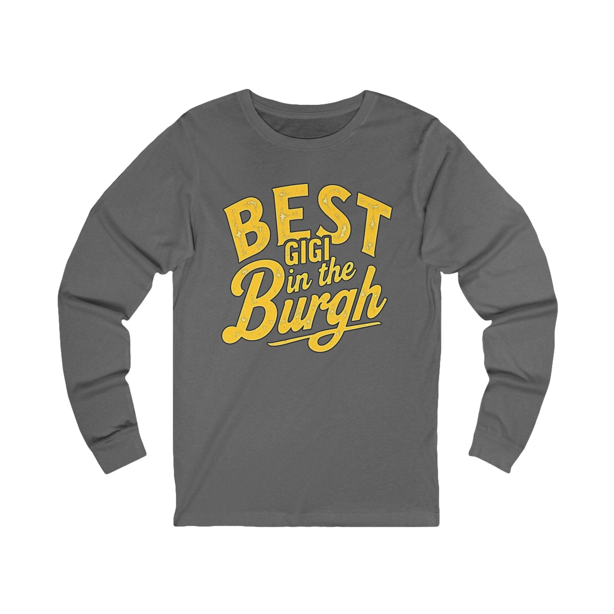 Best Gigi in the Burgh Long Sleeve Shirt on grey long sleeve shirt | Yinzergear