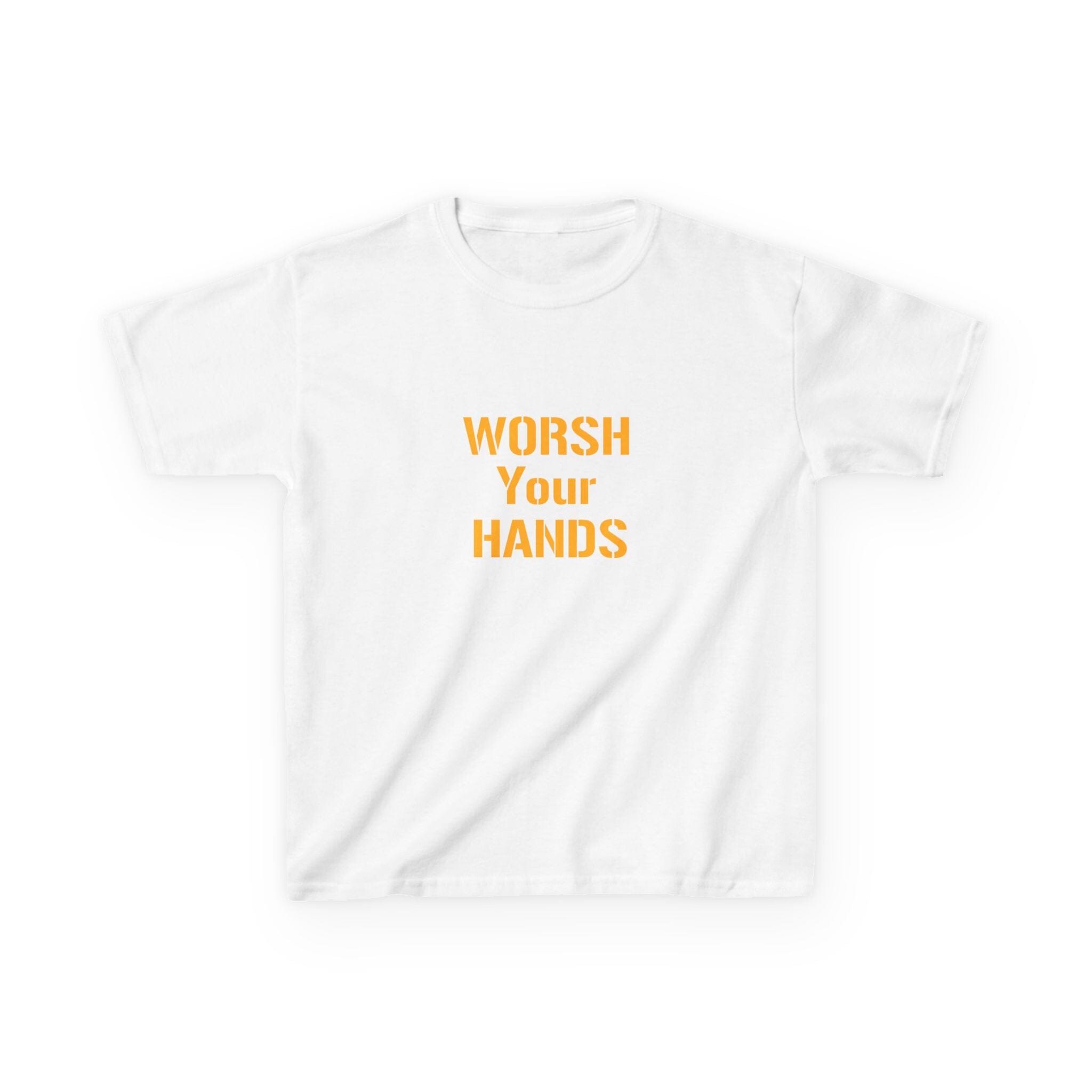 Worsh Your Hands Kids T-Shirt on white kids shirt | Yinzergear