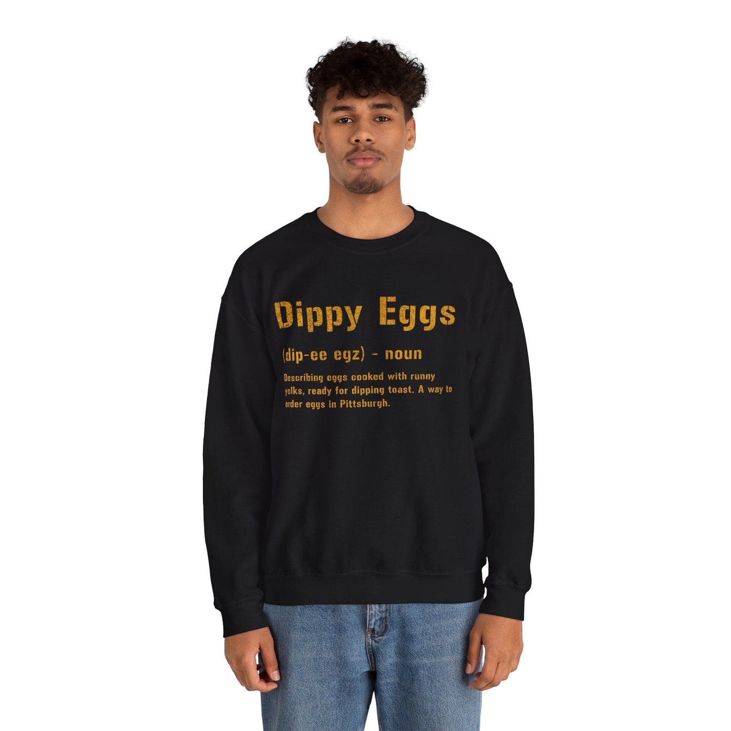 Dippy Eggs Sweatshirt - Pittsburghese Crewneck Sweatshirt Yinzergear 