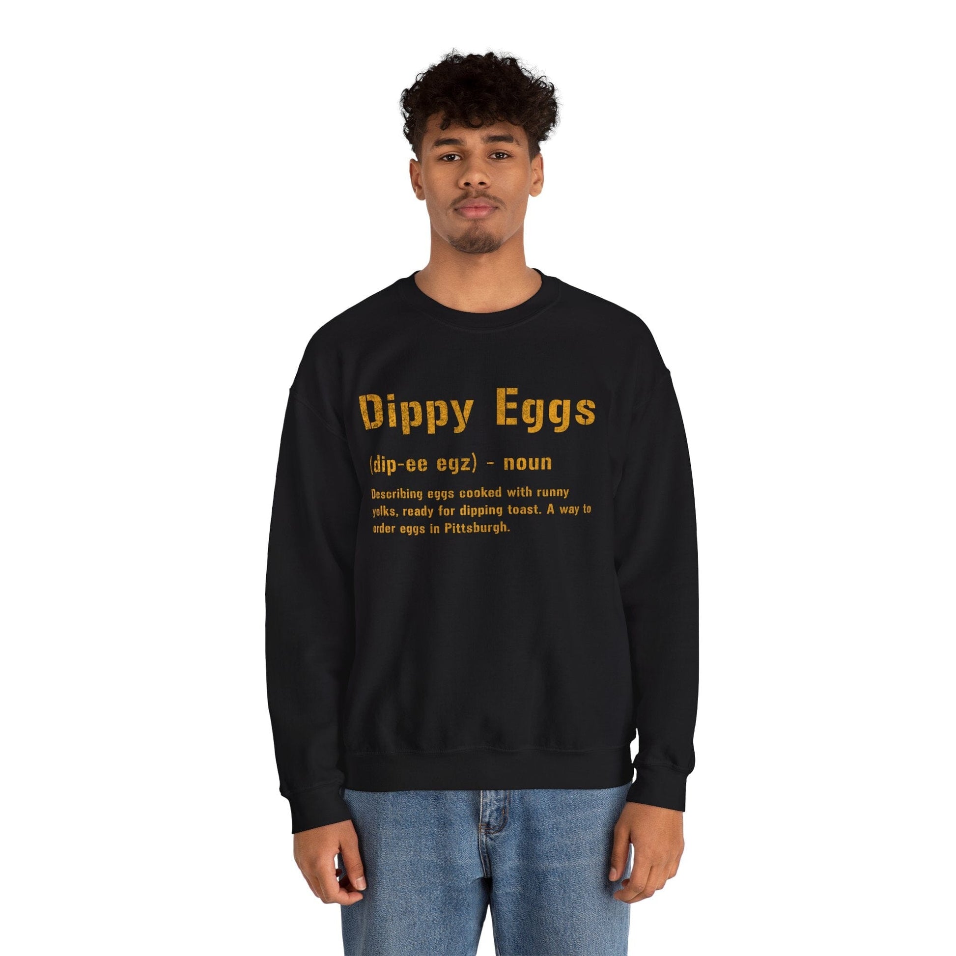 Dippy Eggs Sweatshirt - Pittsburghese Crewneck Sweatshirt Yinzergear 