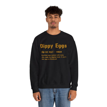 Dippy Eggs Sweatshirt - Pittsburghese Crewneck Sweatshirt Yinzergear 