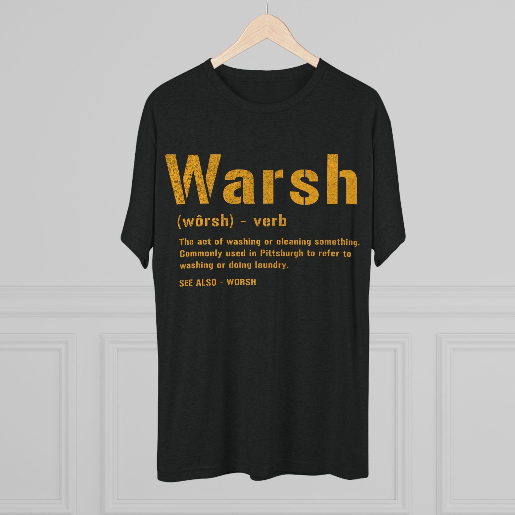 Warsh Pittsburghese definition tee product image alternate view 3 | Yinzergear