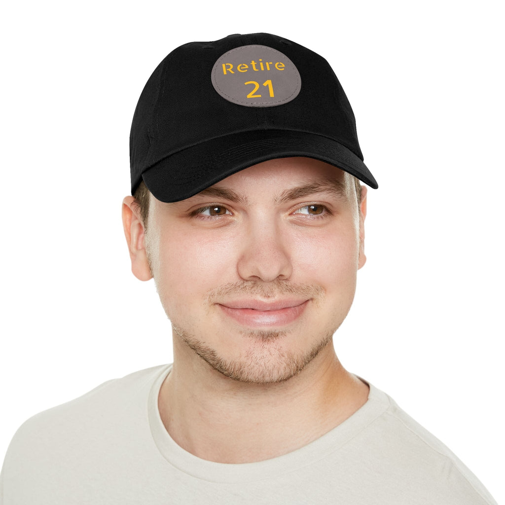 Retire 21 Leather Patch Hat Pittsburgh hat product image alternate view 41 | Yinzergear