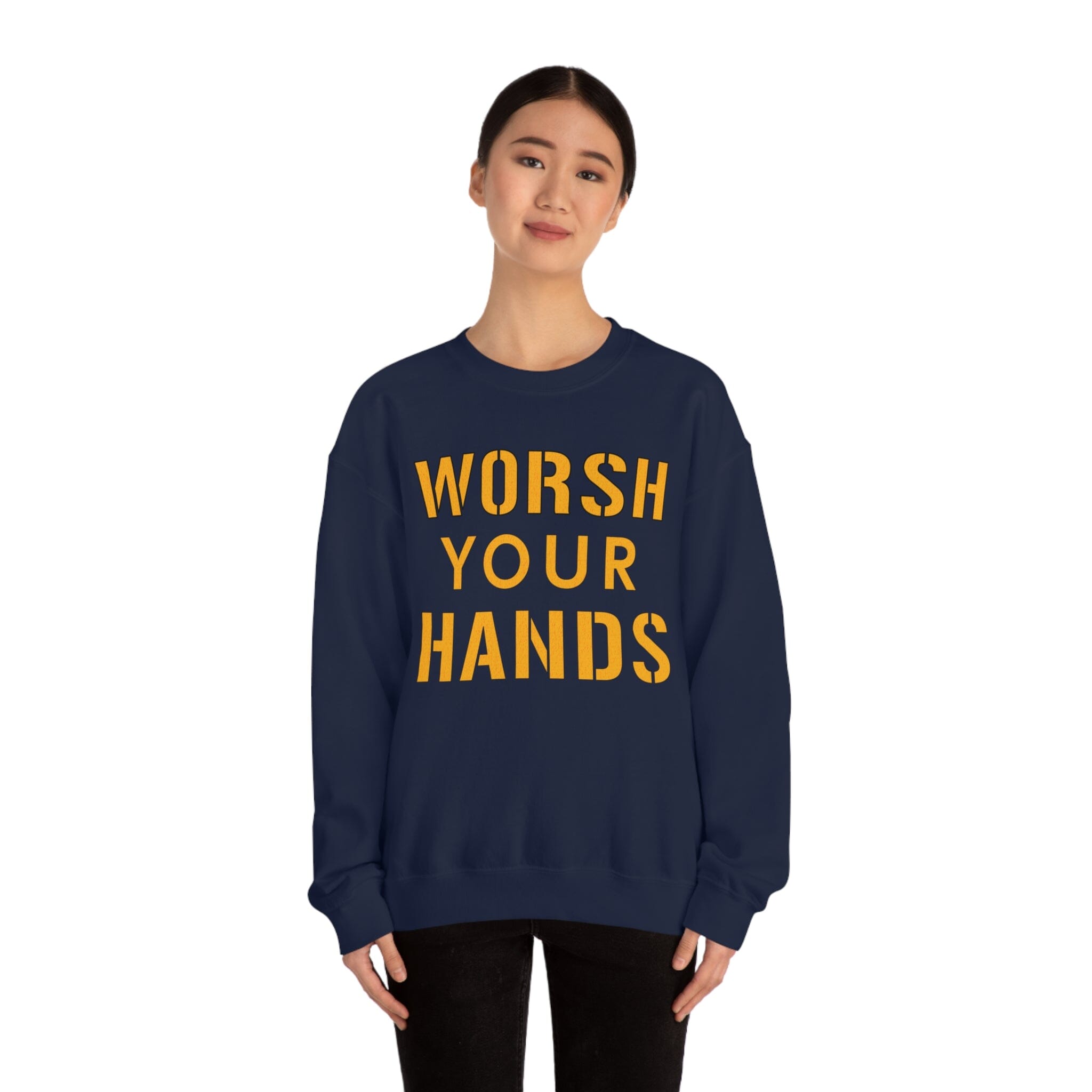 Worsh Your Hands Sweatshirt Pittsburgh sweatshirt product image alternate view 27 | Yinzergear