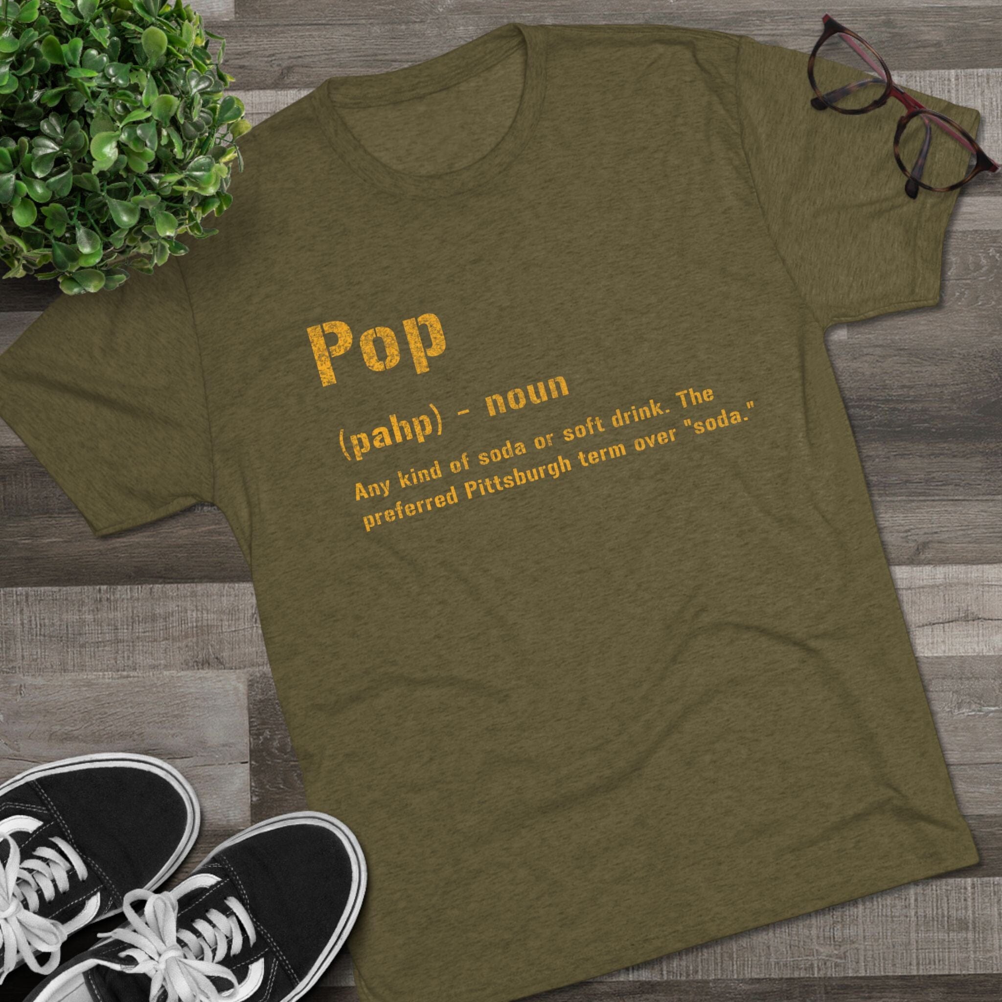 Pop Pittsburghese Tri-Blend T-Shirt alternate product image 6 | Yinzergear