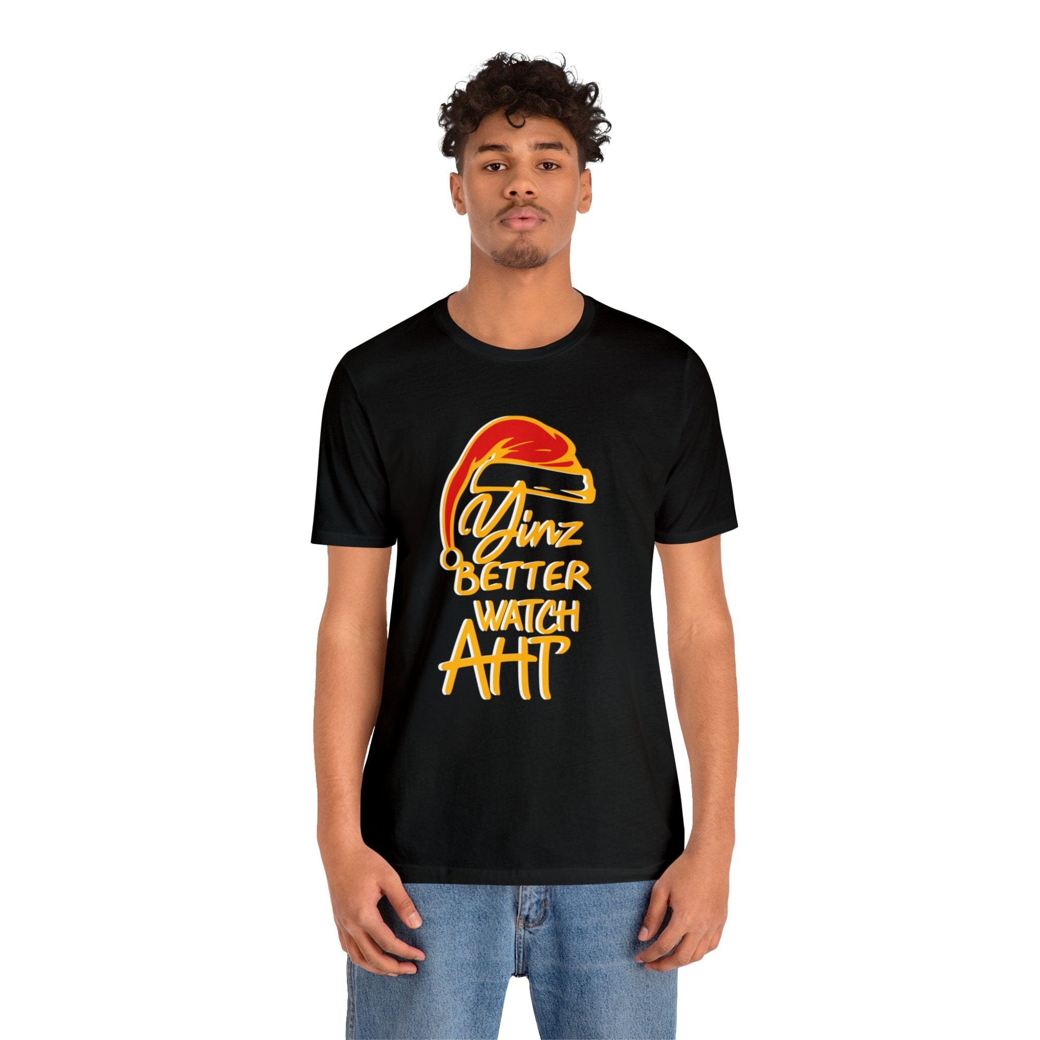Yinz Better Watch Aht Christmas T-Shirt Pittsburgh tee product image alternate view 5 | Yinzergear