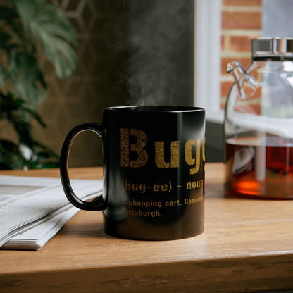 Buggy Pittsburghese Definition Coffee Mug – Black & Gold 11oz & 15oz Yinzer Mug | Funny Steel City Gift Mug Printify 