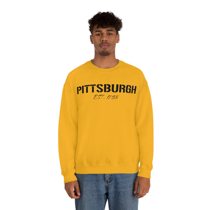 Pittsburgh EST 1758 Sweatshirt Sweatshirt Printify 