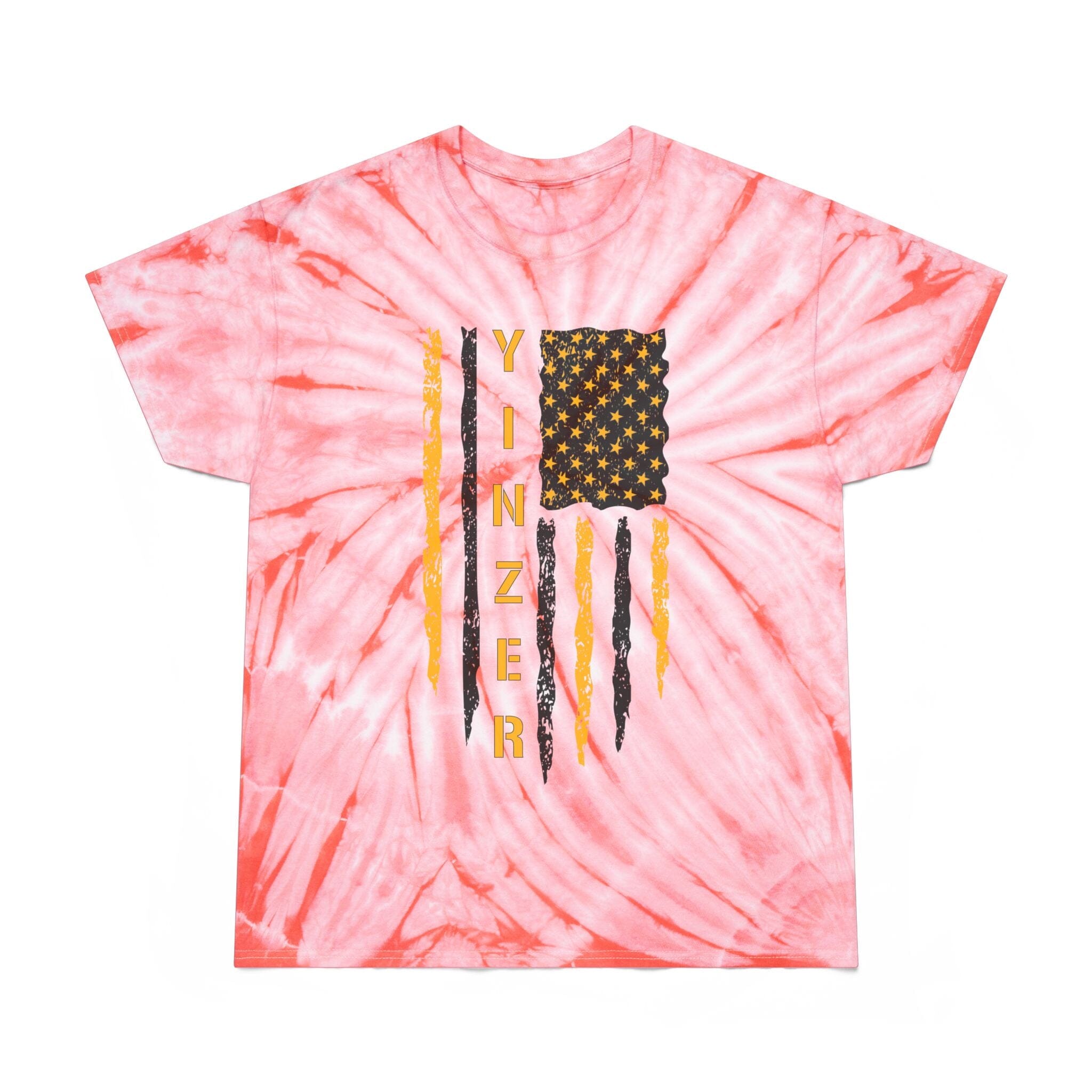 Yinzer Flag Tie-Dye T-Shirt Pittsburgh tee product image alternate view 3 | Yinzergear