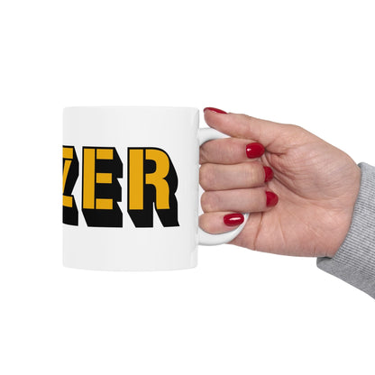 Yinzer Coffee Mug – 11oz Ceramic Mug for Pittsburgh Lovers | Microwave & Dishwasher Safe | Steel City 412 Cup Mug Printify 