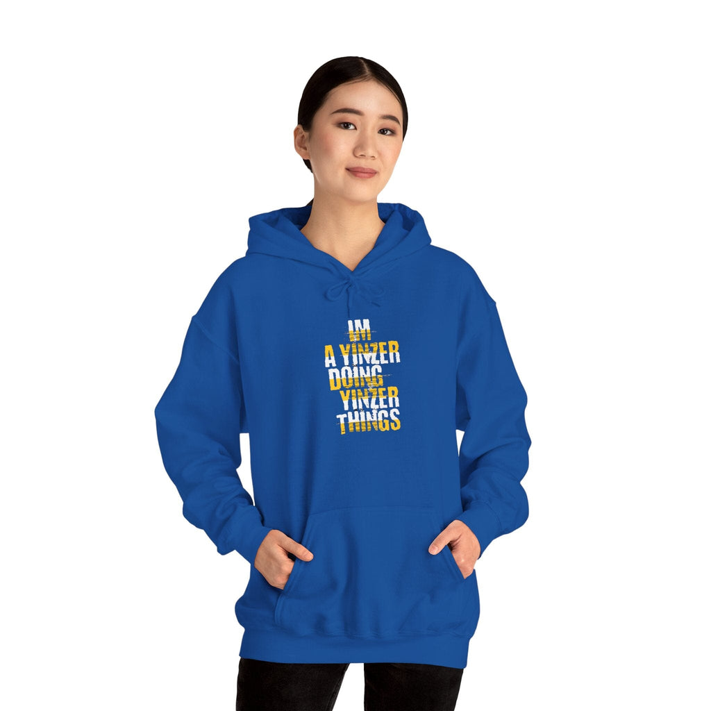 I'm a Yinzer Doing Yinzer Things Hoodie Pittsburgh hoodie product image mockup view | Yinzergear