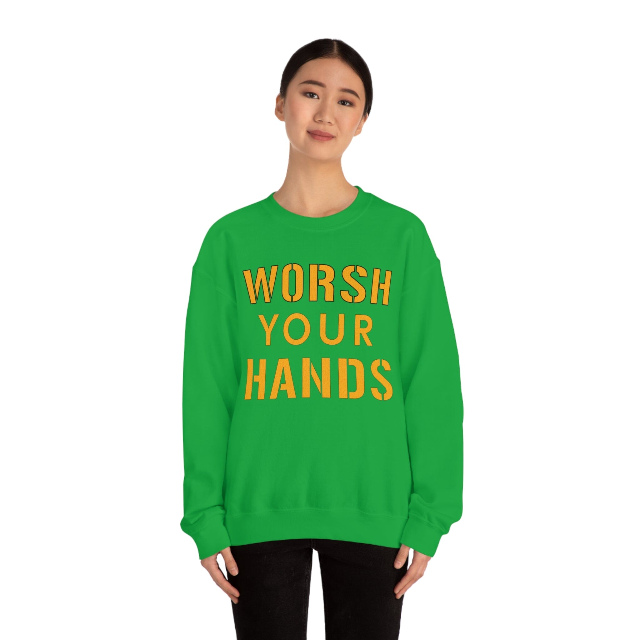 Worsh Your Hands Sweatshirt Pittsburgh sweatshirt product image alternate view 15 | Yinzergear