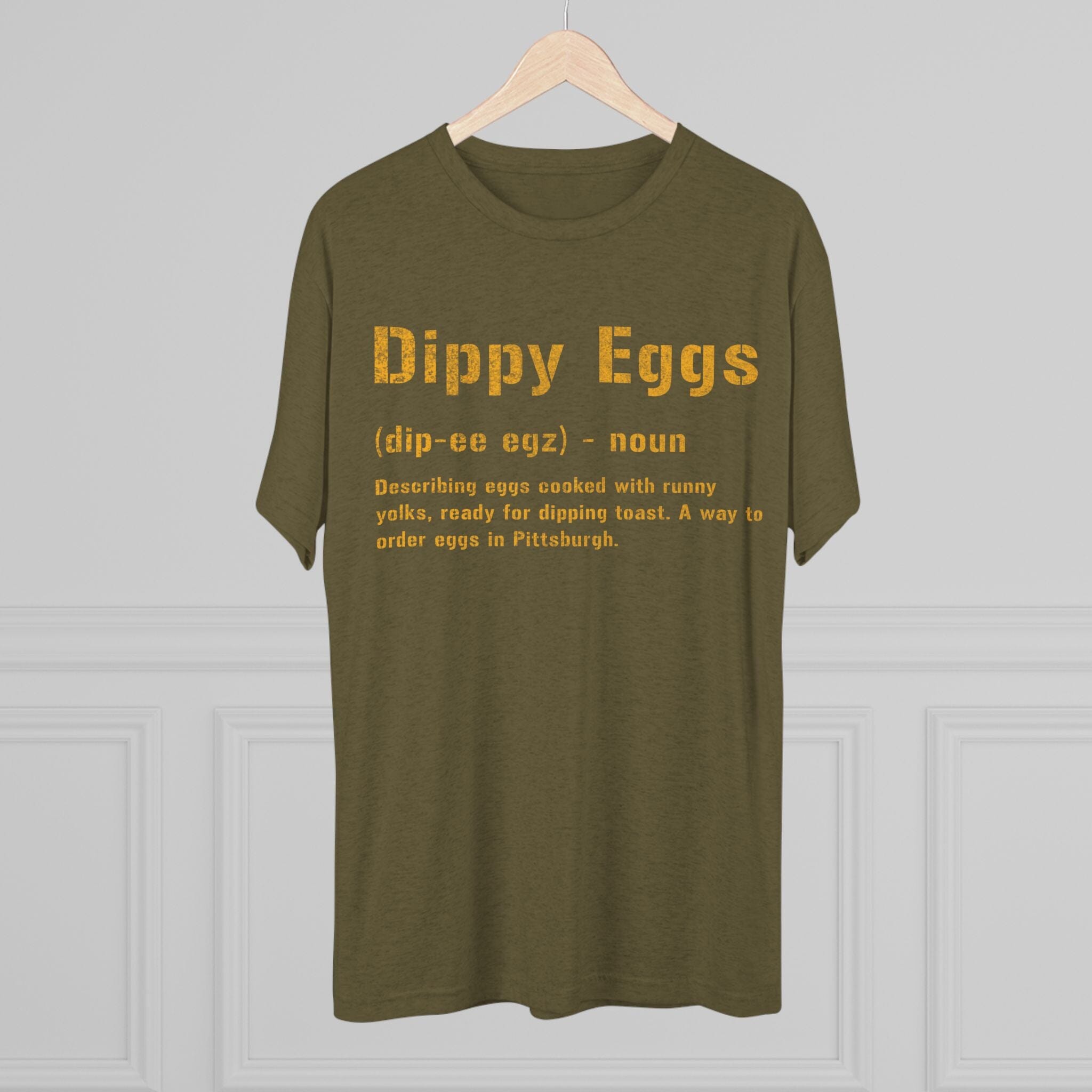 Dippy Eggs Pittsburghese Tri-Blend T-Shirt alternate product image 7 | Yinzergear