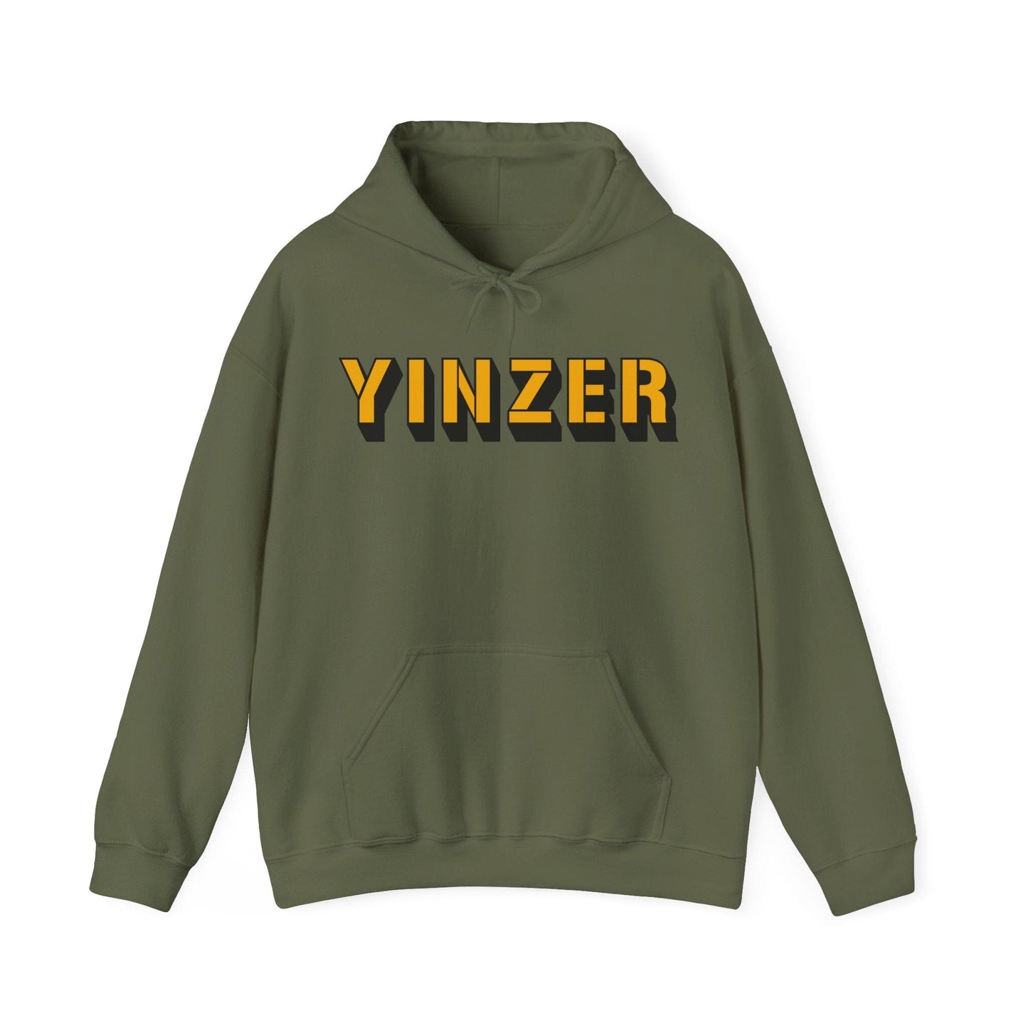 Yinzer Hoodie - Pittsburgh Pride Sweatshirt Hoodie Printify Military Green S 