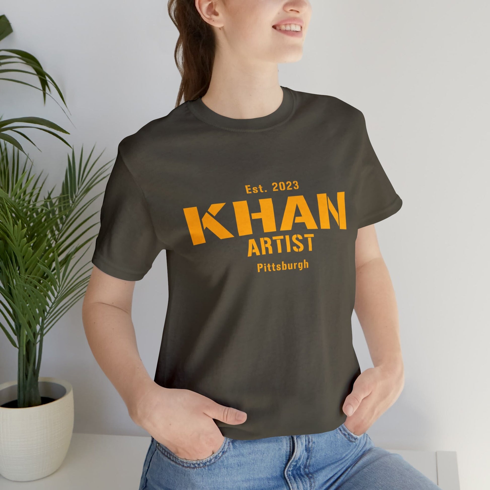 Khan Artist T-Shirt T-Shirt Printify Army S 