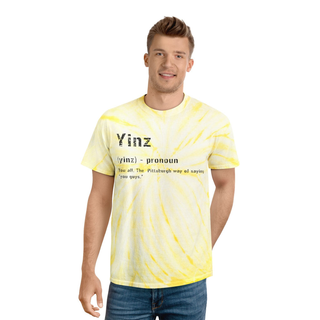 Yinz Tie-Dye Pittsburghese definition tee product image alternate view 6 | Yinzergear