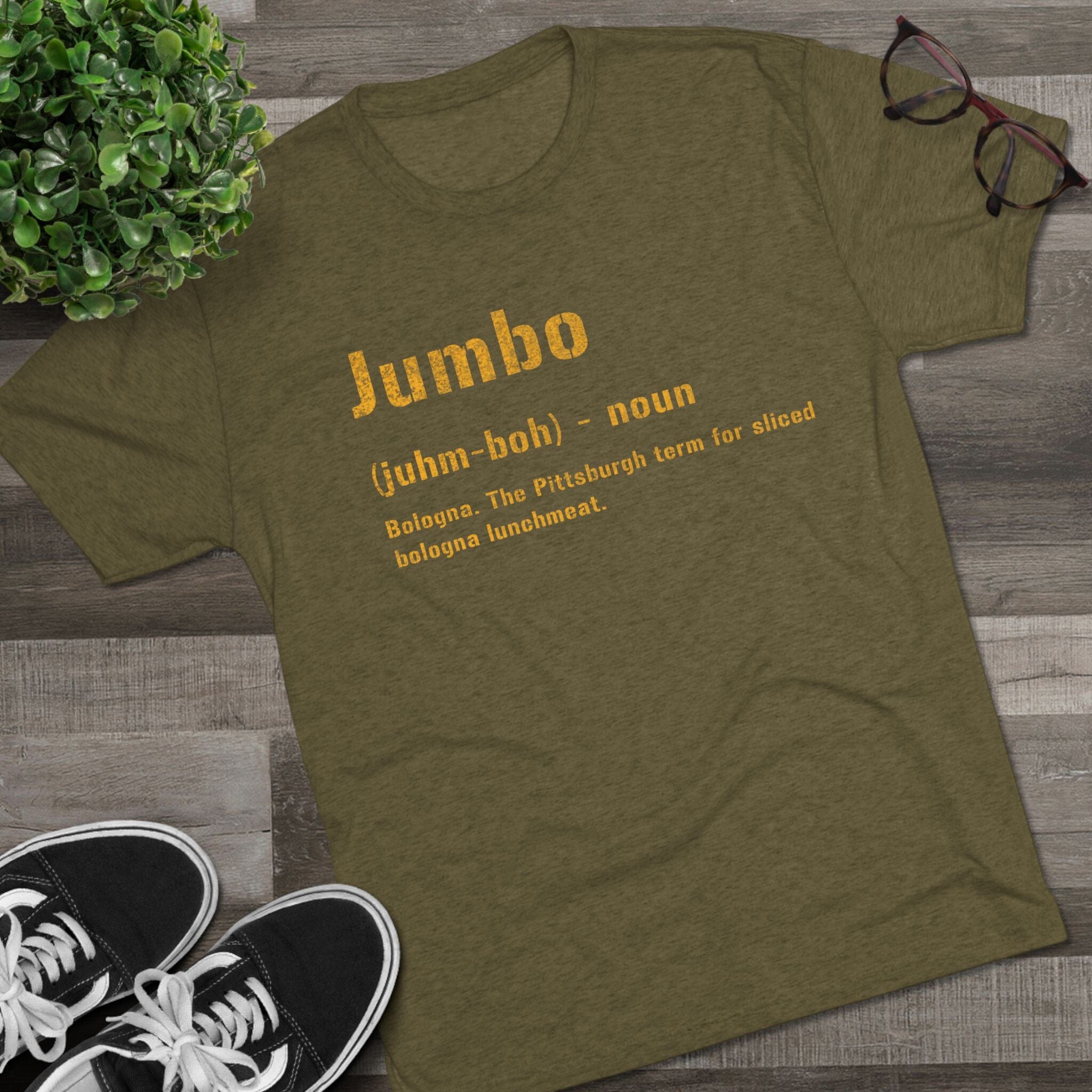 Jumbo Pittsburghese definition tee product image alternate view 4 | Yinzergear