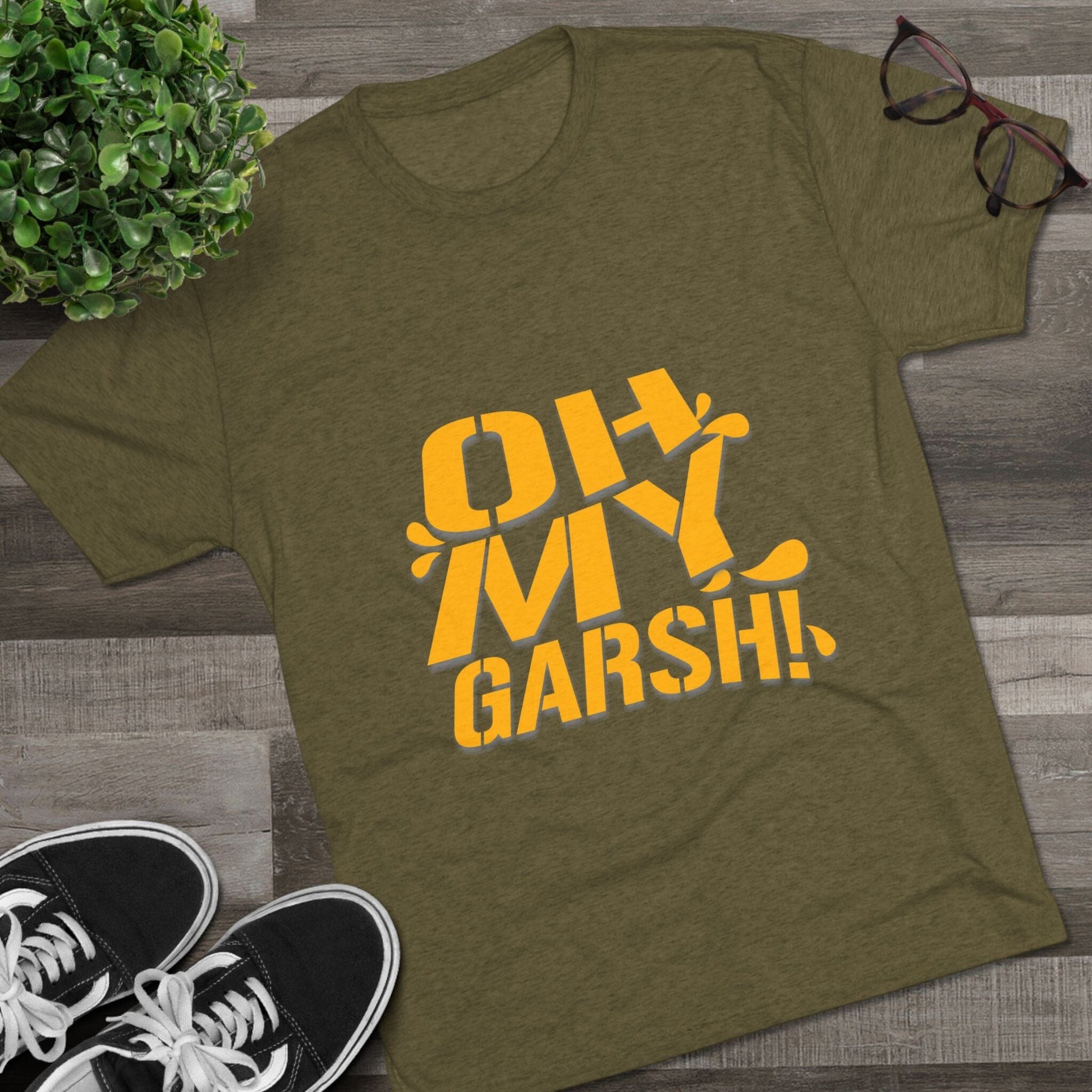 Oh My Garsh Tri-Blend Tee - Pittsburghese Shirt - Yinzer T-Shirt Printify 
