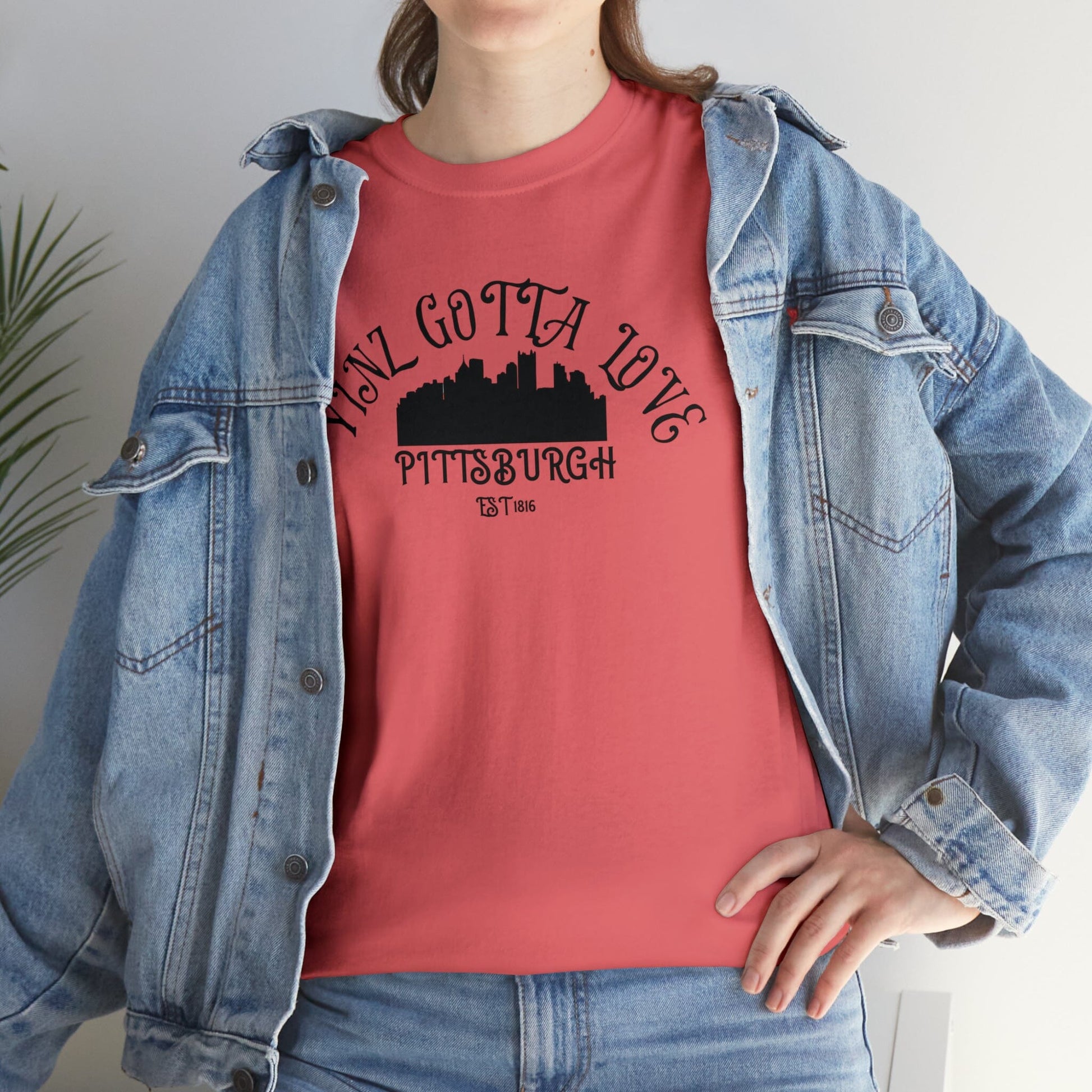 Yinz Gotta Love Pittsburgh T-Shirt T-Shirt Printify Coral Silk S 