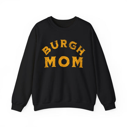 Burgh Mom Sweatshirt - Pittsburgh Mom Gift Sweatshirt Yinzergear S Black 