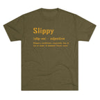 Slippy Pittsburghese T-shirt on military green tri-blend tee | Yinzergear