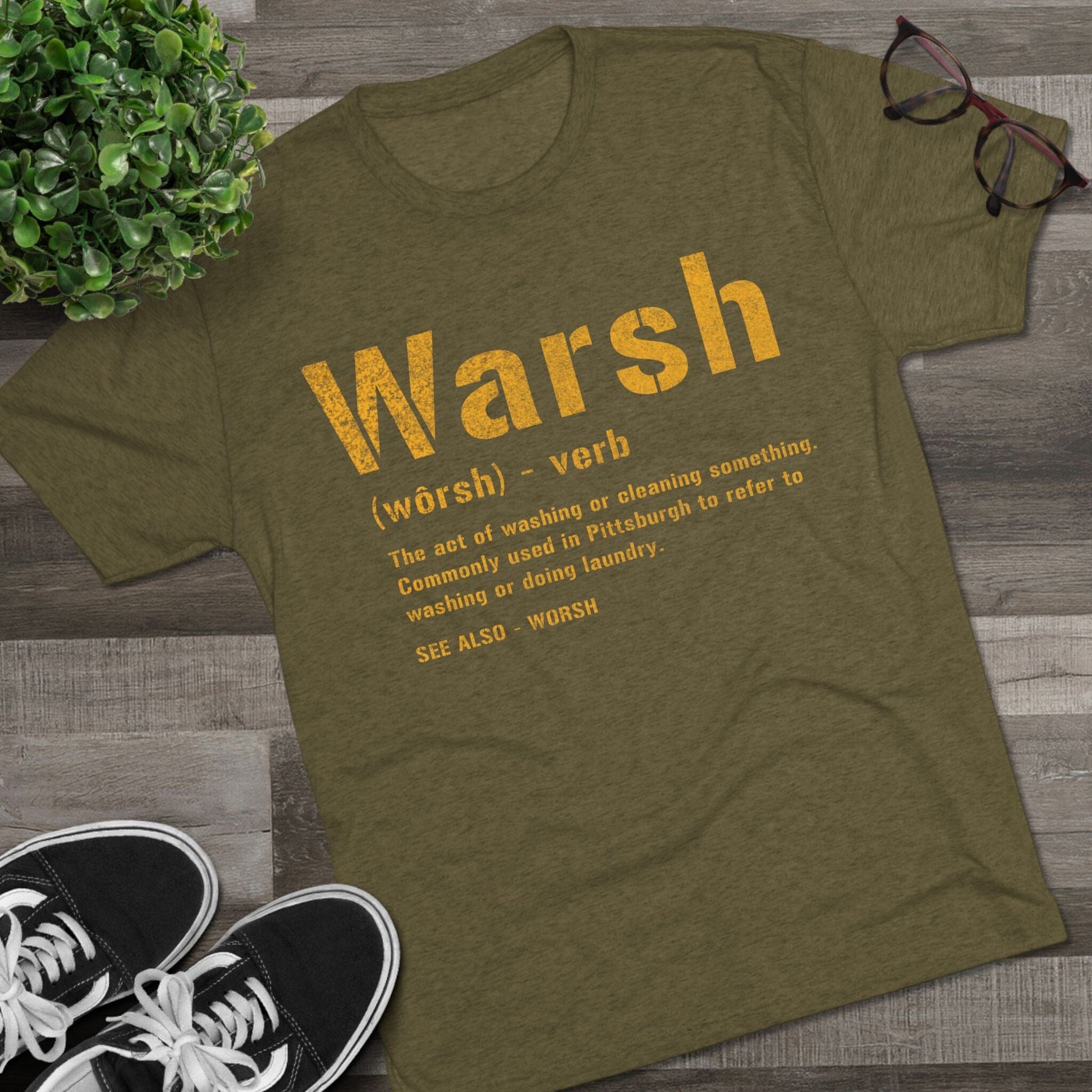 Warsh T-Shirt - Pittsburghese Tri-Blend - Steel City T-Shirt Printify 