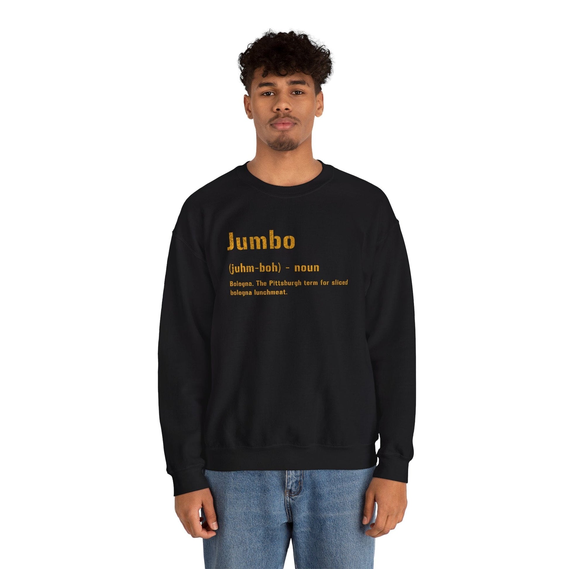 Jumbo Definition Sweatshirt - Pittsburghese Crewneck Sweatshirt Yinzergear 
