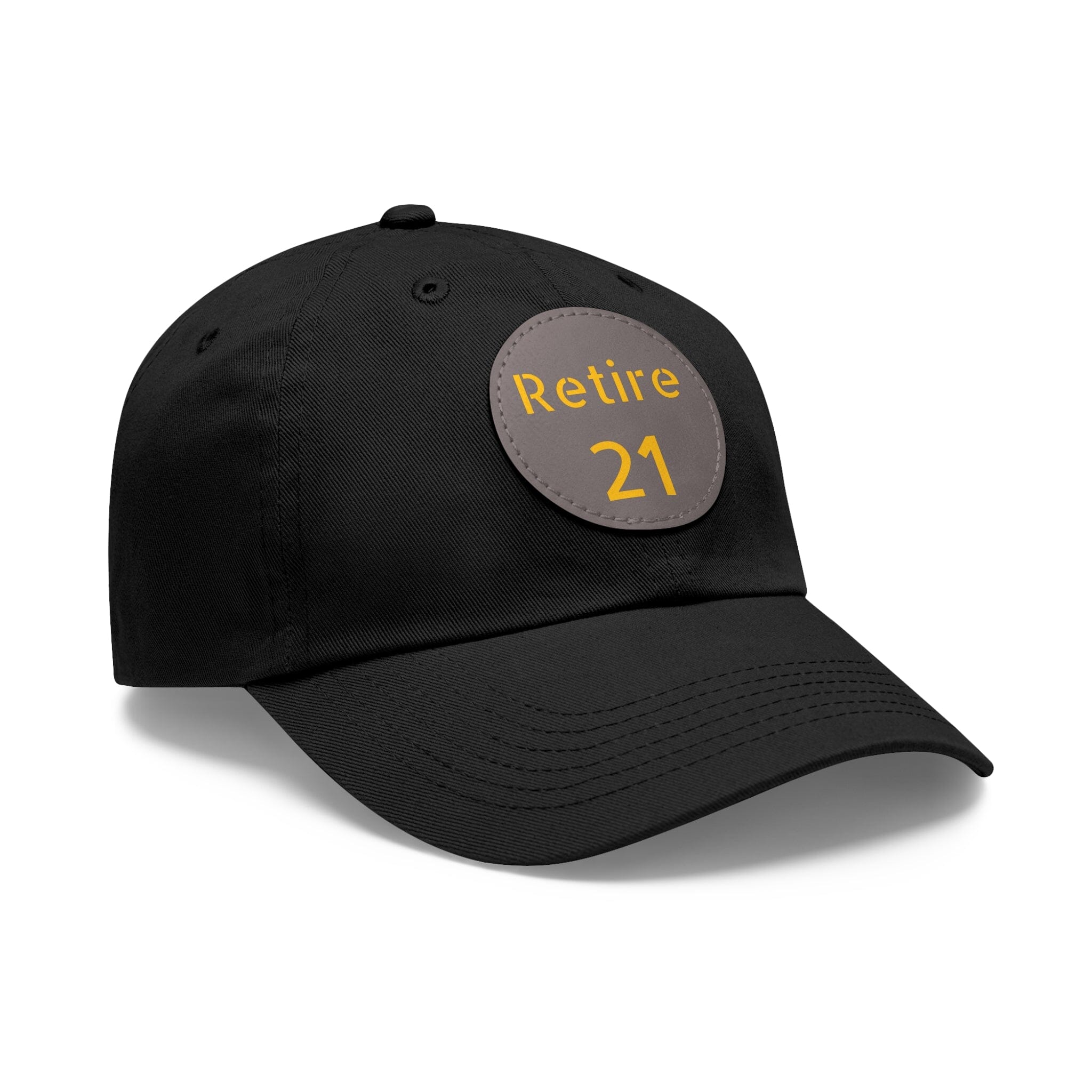 Retire 21 Leather Patch Hat Pittsburgh hat product image alternate view 38 | Yinzergear