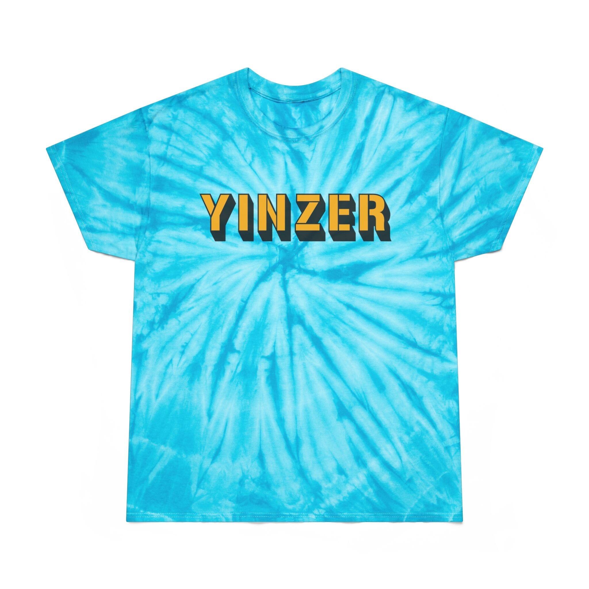 Yinzer Tie-Dye Pittsburgh T-Shirt product image mockup view | Yinzergear
