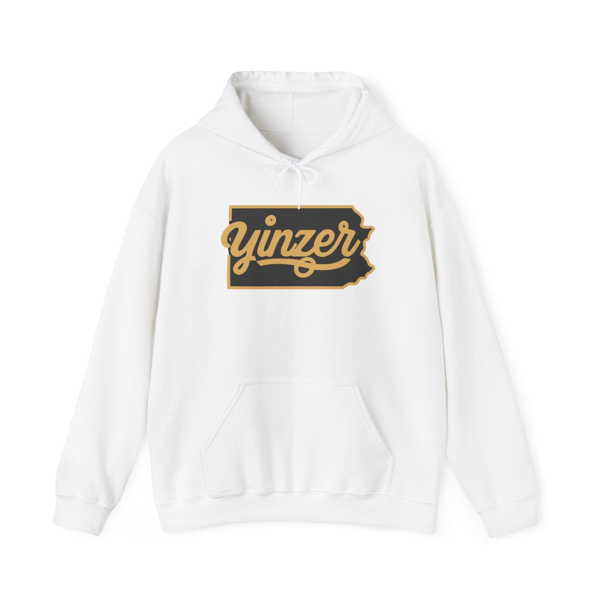 Yinzer State of Mind Hoodie Pittsburgh hoodie on white hoodie | Yinzergear