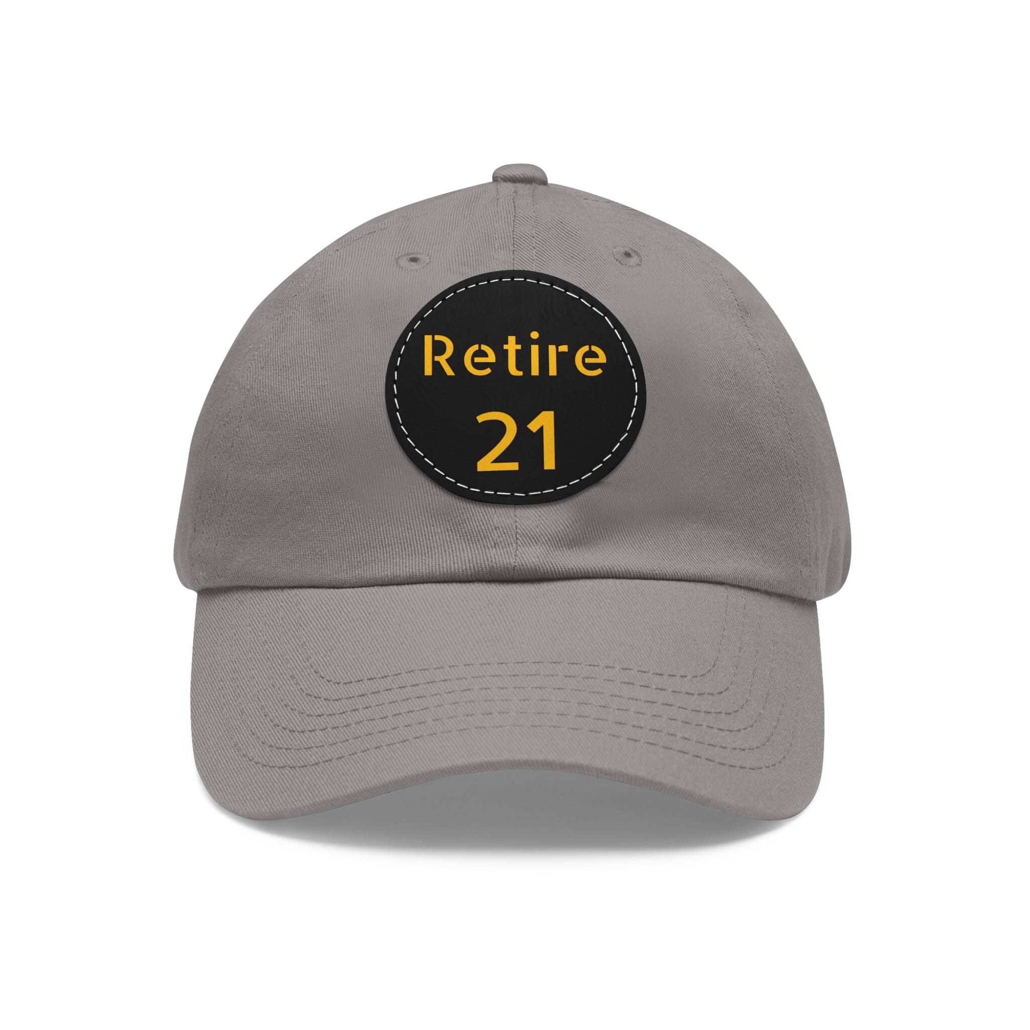 Retire 21 Leather Patch Hat Pittsburgh hat in black alternate view 7 | Yinzergear