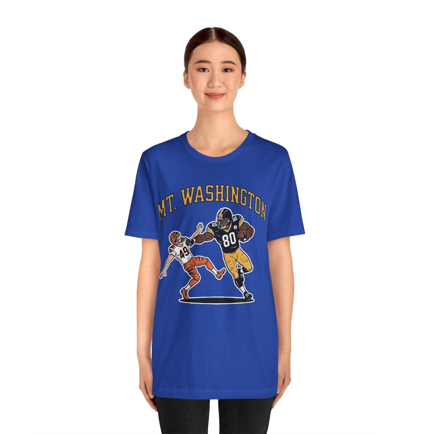 Mt. Washington Steelers Stiff Arm T-Shirt - Darnell Washington Shirt T-Shirt Printify 