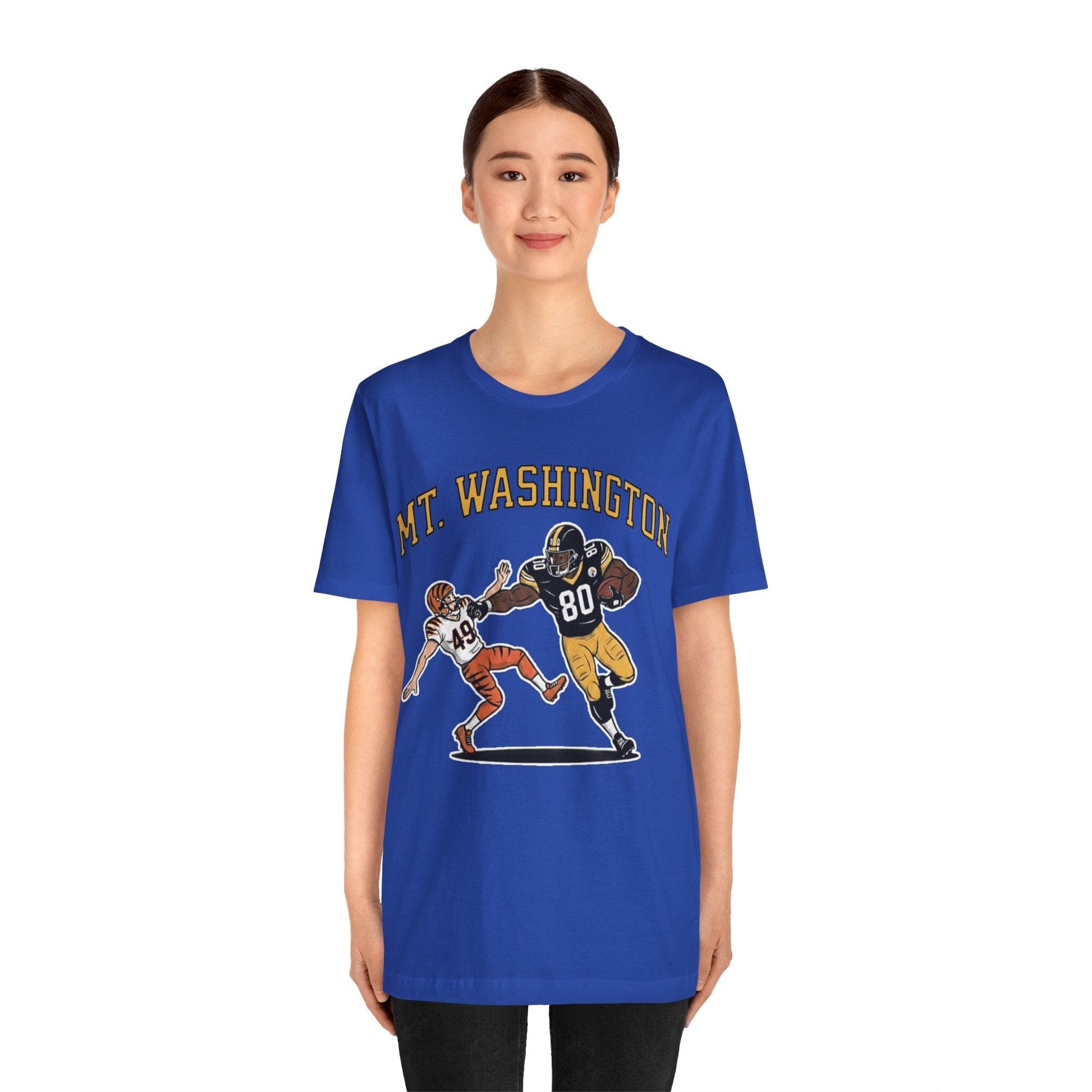 Mt. Washington Steelers Stiff Arm T-Shirt - Darnell Washington Shirt T-Shirt Printify 