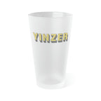 Yinzer Frosted Pint Glass Pittsburgh tumbler front view | Yinzergear