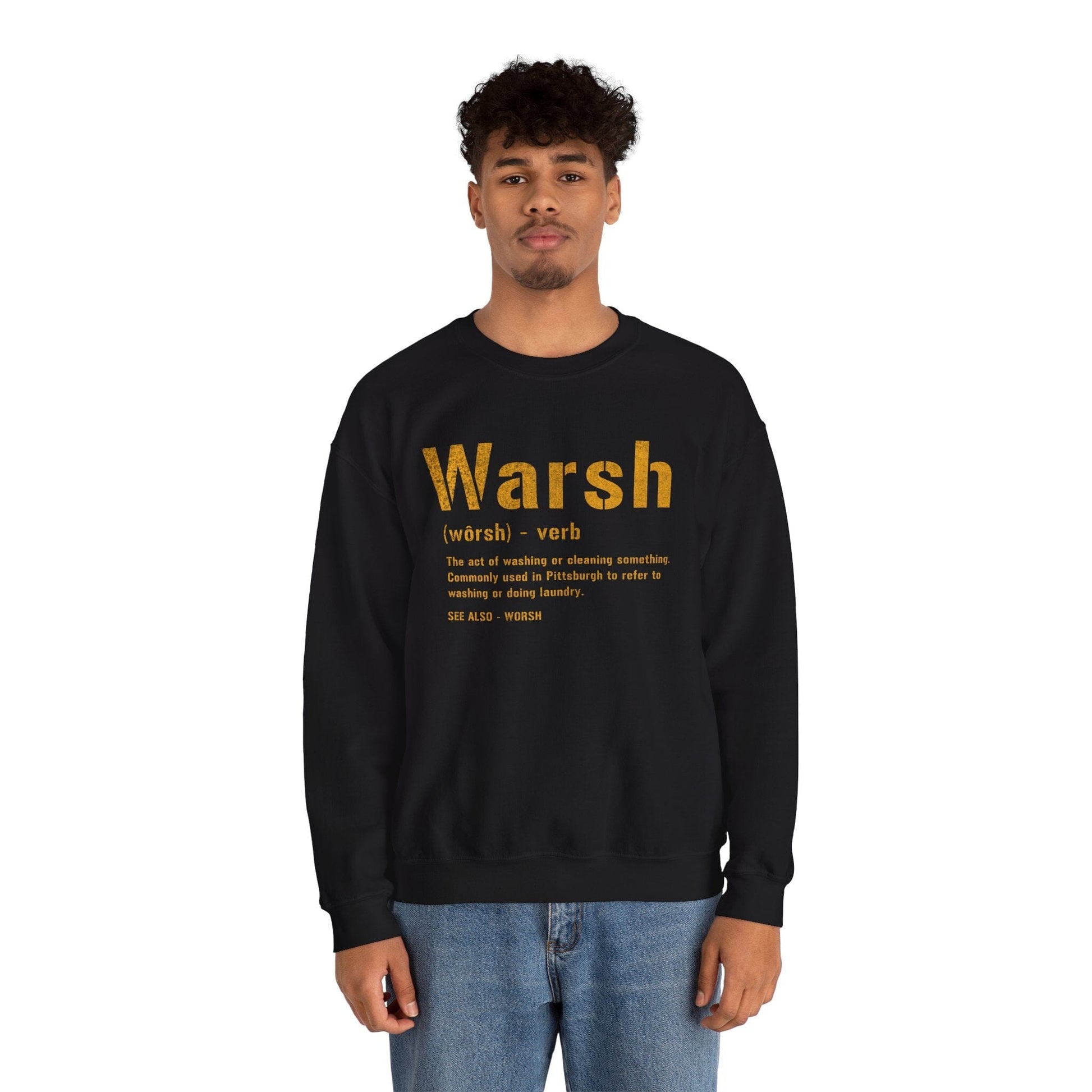 Warsh Sweatshirt - Pittsburghese Crewneck Sweatshirt Yinzergear 