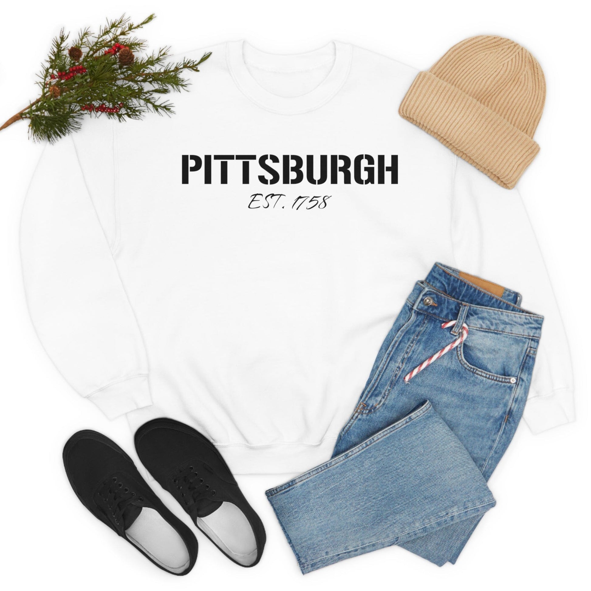 Pittsburgh EST 1758 Sweatshirt Sweatshirt Printify 