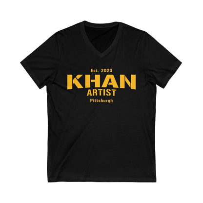 Khan Artist V-Neck Tee - Pittsburgh Creative Shirt V-neck Printify S Black 