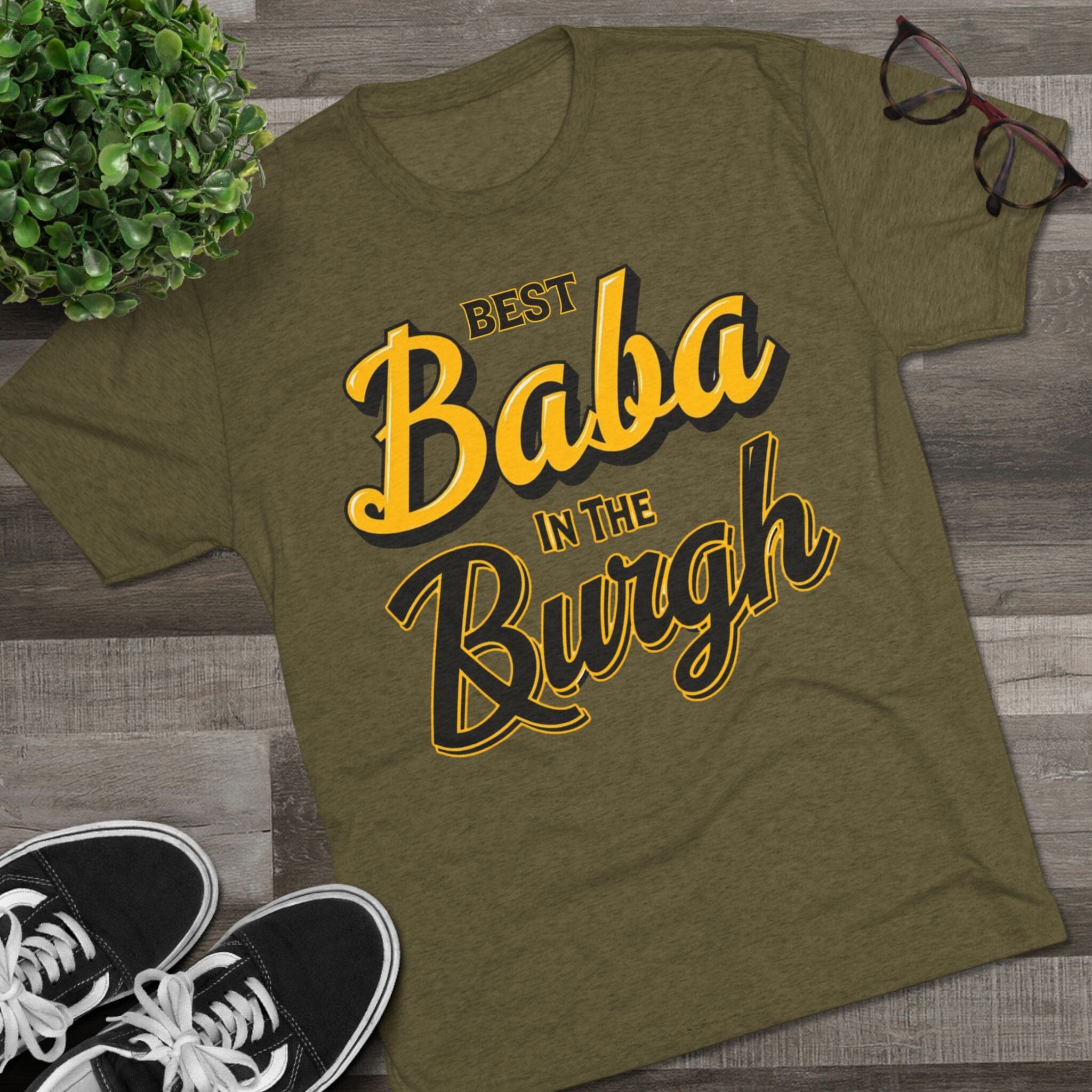 Baba in the Burgh Tri-Blend T-Shirt product image alternate view 4 | Yinzergear