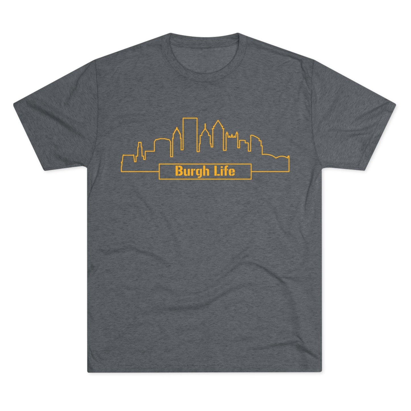 Burgh Life Pittsburgh Skyline Tee - Steel City Shirt T-Shirt Printify S Tri-Blend Premium Heather 