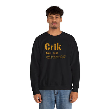 Crik Definition Sweatshirt - Pittsburghese Crewneck Sweatshirt Yinzergear 